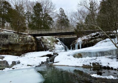 Frozen Dam Waterfall