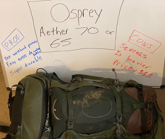 Osprey hiking backpack