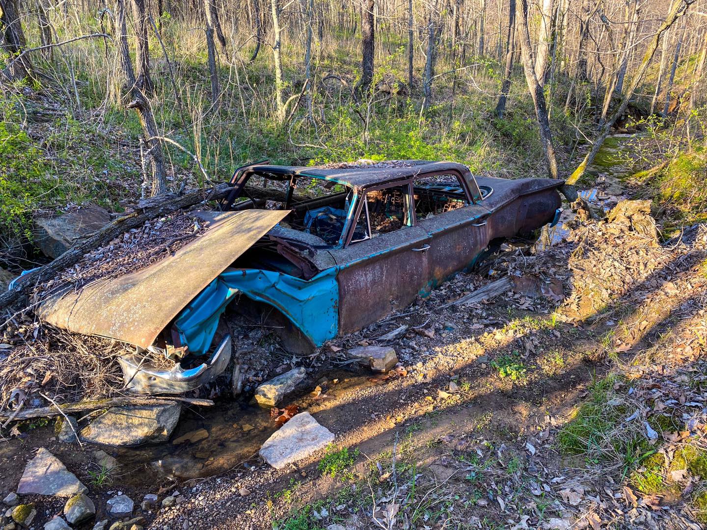 Wrecked Car Falls